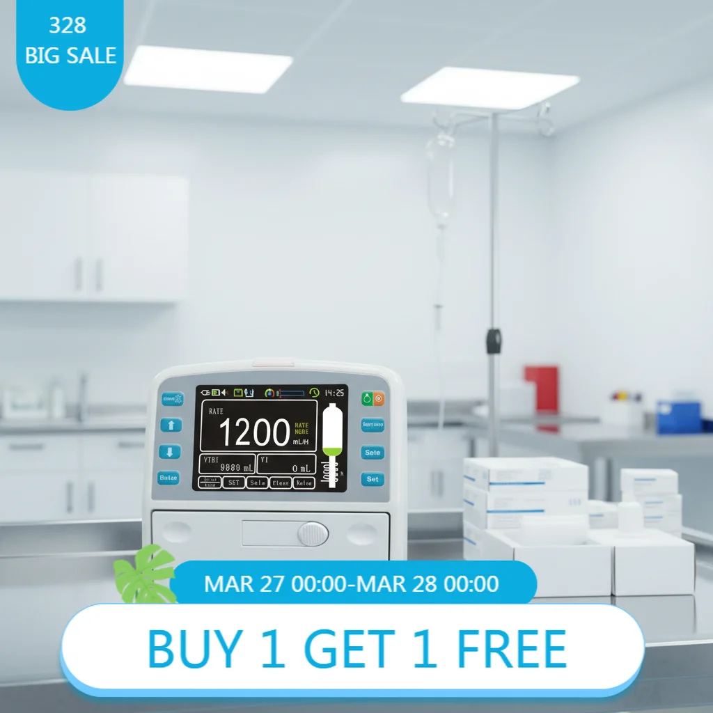 Micro Infusion Pump with Heating Function Double CPU 2000 Infusion Records Rechargeable Lithium Battery Infusion Equipment