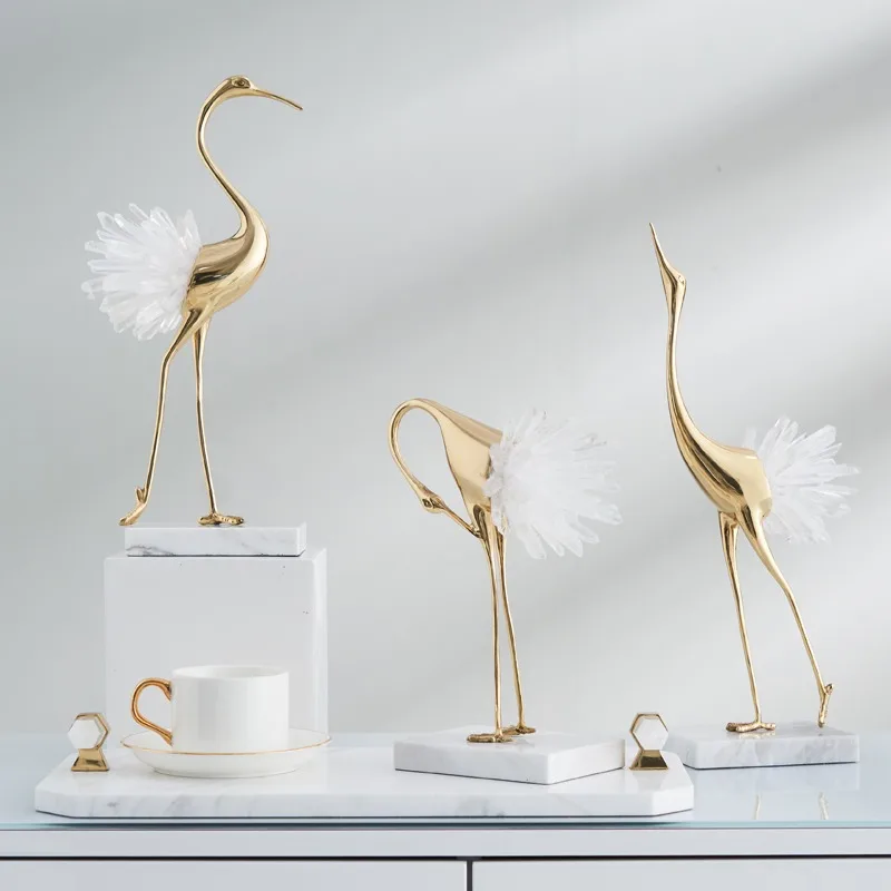 

Light luxury ornaments Home jewelry Swan modern crane decoration
