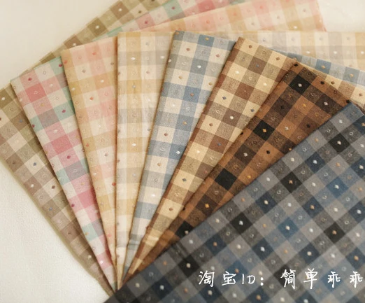 DIY Japan Little Cloth Group Yarn-dyed fabric,for Sewing Handmade Patchwork Quilting Grid Stripe Dot Random 1Style/lo D20