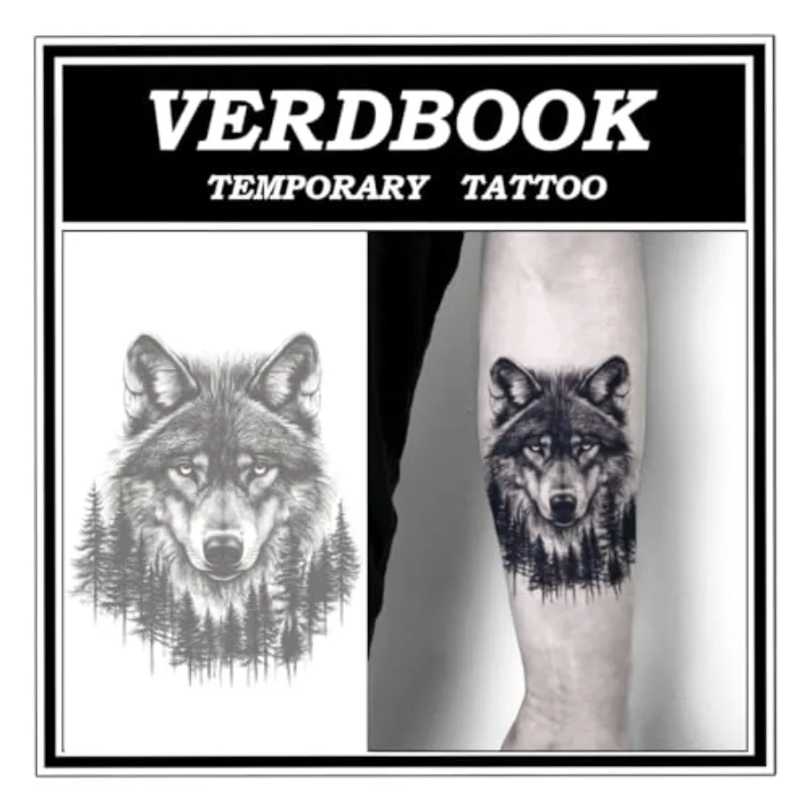 

Waterproof Temporary Tattoos: 2-Sheet Tattoo Kit with Realistic Body Stickers, Semi-Permanent Tattoos for Adults Lasting 7-15 D