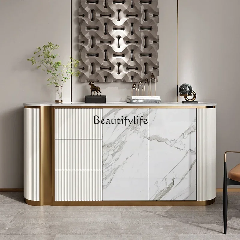 

1LItalian light luxury dining side cabinet modern minimalist entrance cabinet partition