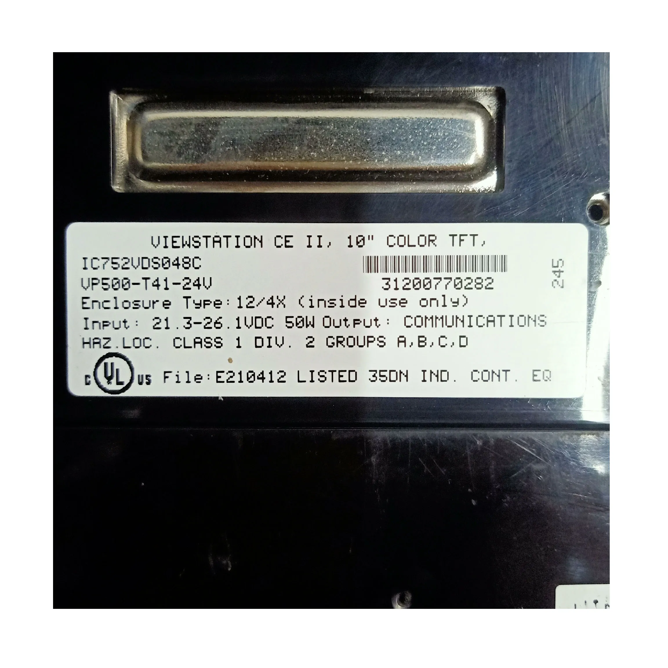 IC752VDS048C VP500-T41-24V 터치스크린 보증 포함