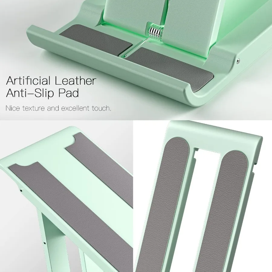 ESSAGER 2팩 접이식 미니 휴대폰 거치대, 책상용 조절 가능 휴대폰 홀더, 아이폰, 킨들, 스마트폰 호환