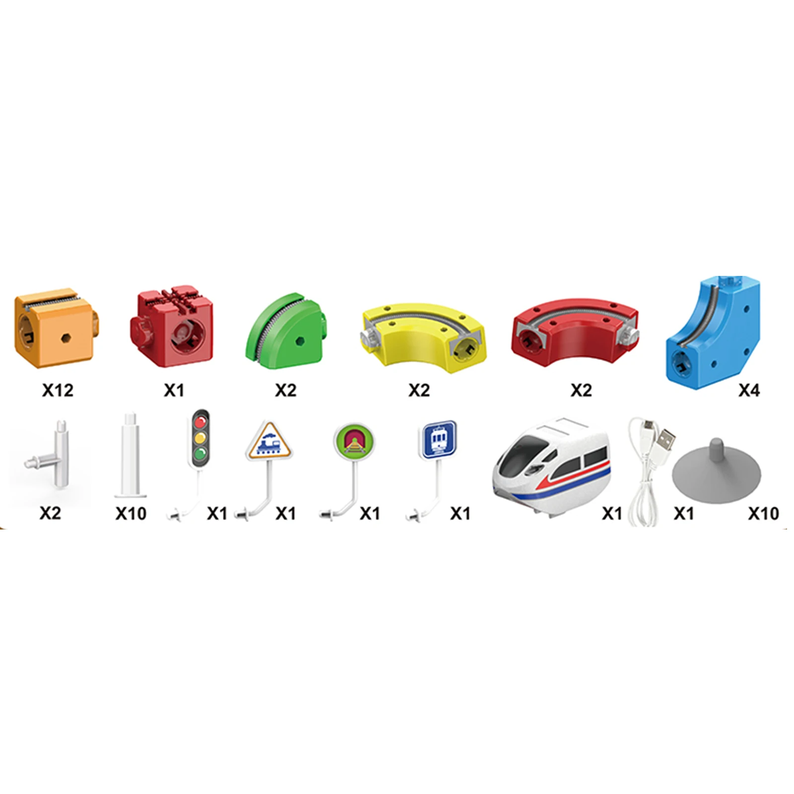 Gravity-Defying 3D Magnetic Electric Train Set Motorized Car Building Blocks DIY Car Track Set for Kids Early Learn Sensory Toys