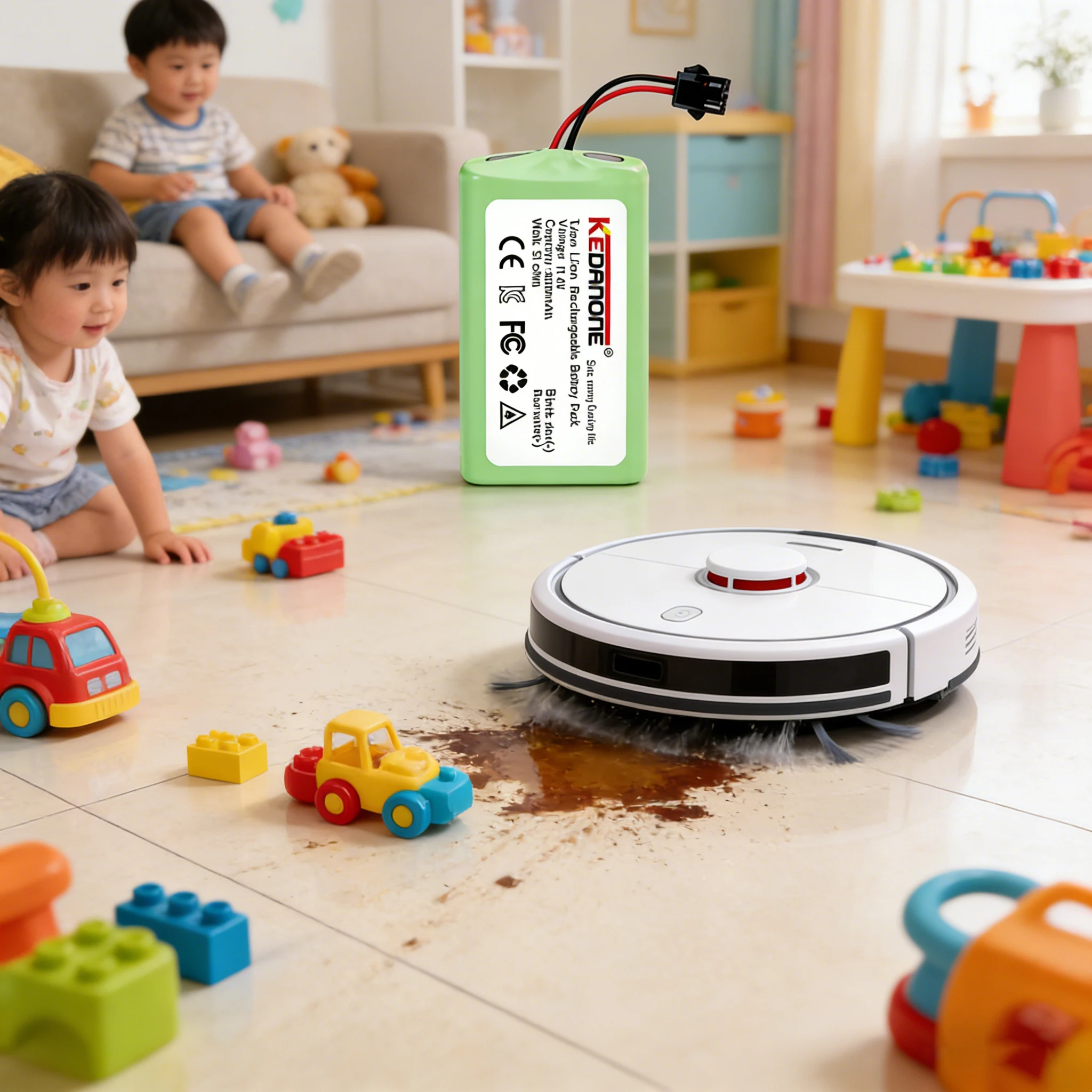 Neuer 14,4-V-Li-Ionen-Akku mit 4000 mAh für Conga Excellence 950 990 1090 1092 1190 1790 1990 Robovac 11S 15C 30C Max NETBOT S14 S15