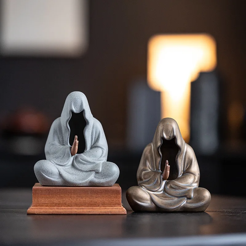 

Zen Inspired Buddha Ornaments, Ceramic Figurines, Creative Home, Study Decoration, Tea Ceremony, Tabletop Decoration