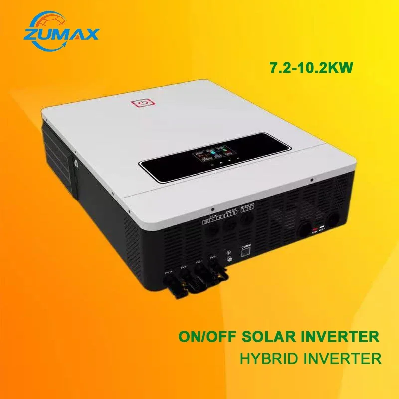 Max series 90vdc-500vdc 10kw solar inverter with RGB light on/off gird inverter 7kw 8kw 10kw