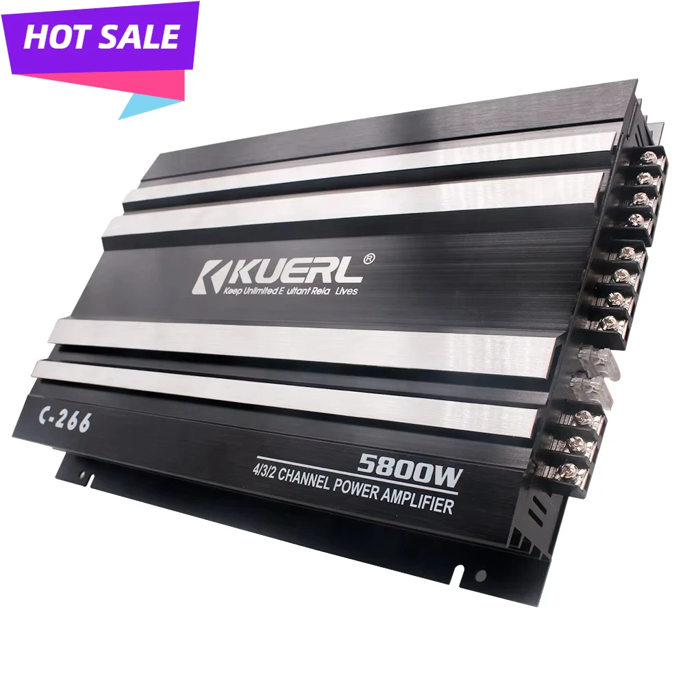 Wholesale Professional Car Amplifier 12v 5800W Class AB Full Rang Power Amplifier 4 Channel C-266 Car Audio Amplifier