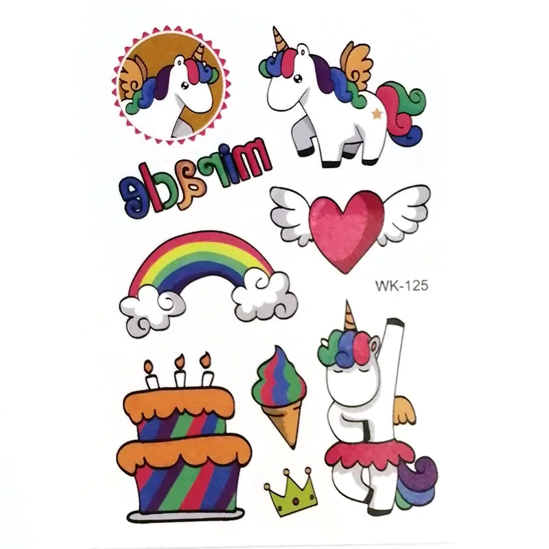 

10pcs Temporary Tattoo Cartoon Animal Fake Tattoos Sticker Face Cosmetic Body Art For Children