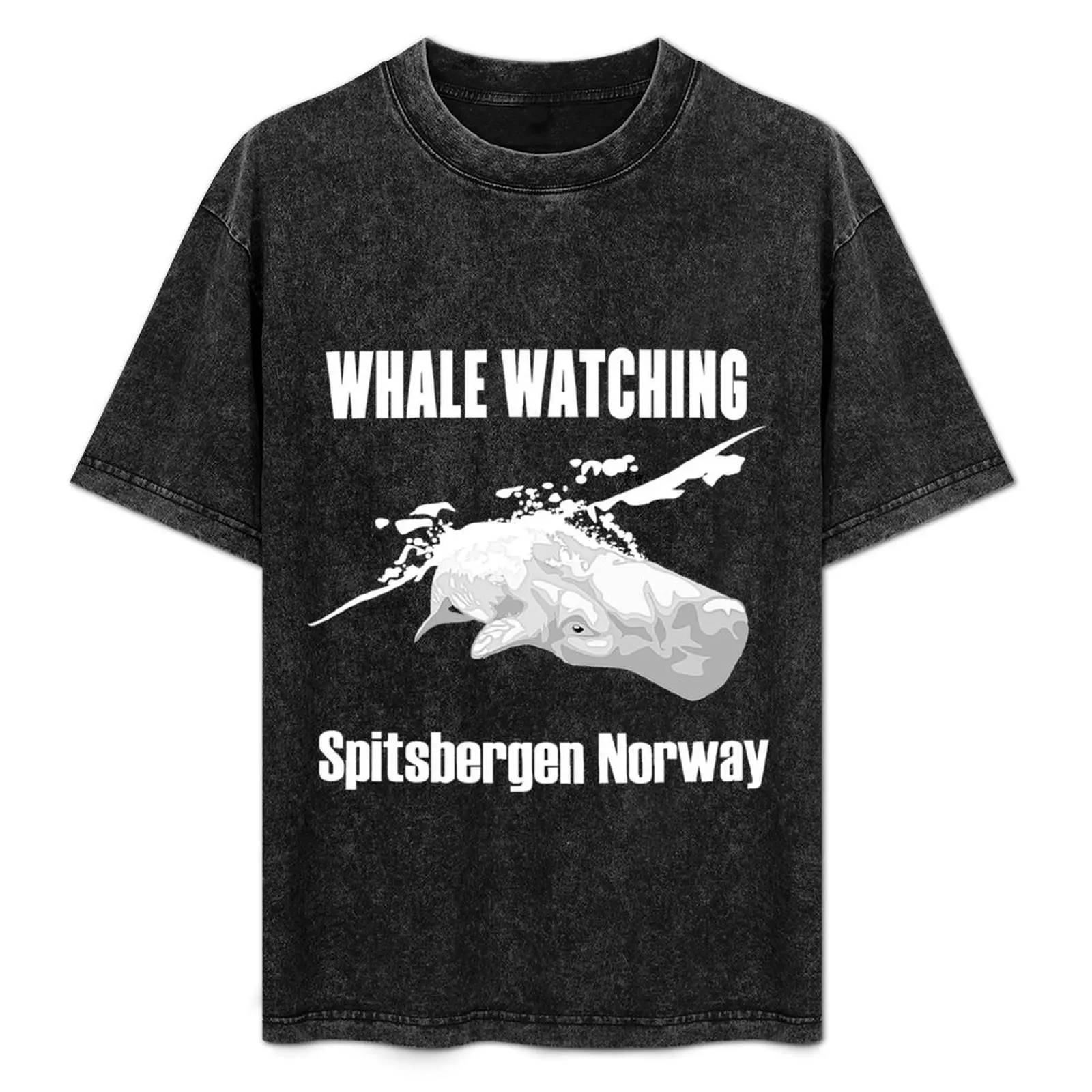 Whale Watching Spitsbergen Whale Watching Norway T-Shirt Casual Fashion Short Sleeve Cotton T-Shirt