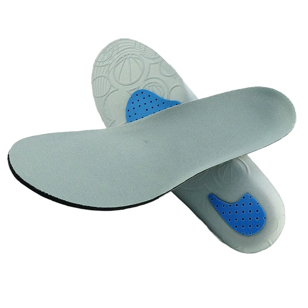 

1Pair Eva Sports Insoles Shock Absorbing High Elastic Shoe Cushions Grey Size 35-40 Arch Support Shoe Pads for Foot Pressure
