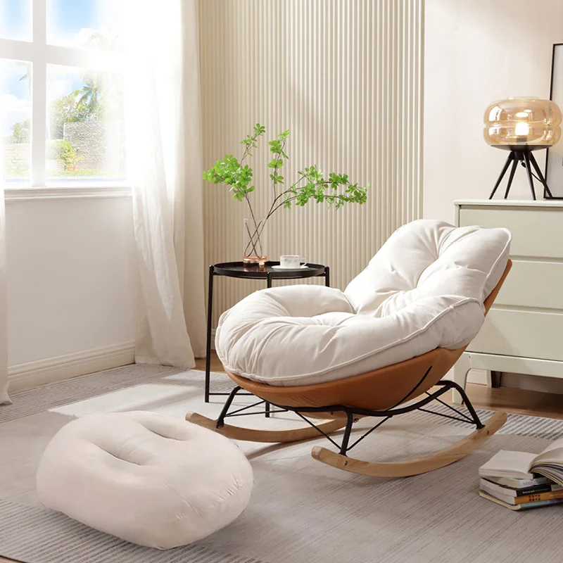 Nordic Modern Luxury Living Room Chairs Oversized Penguin Rocking  Lounge Single Lazy Reclining Adult Bedroom Furniture 2024