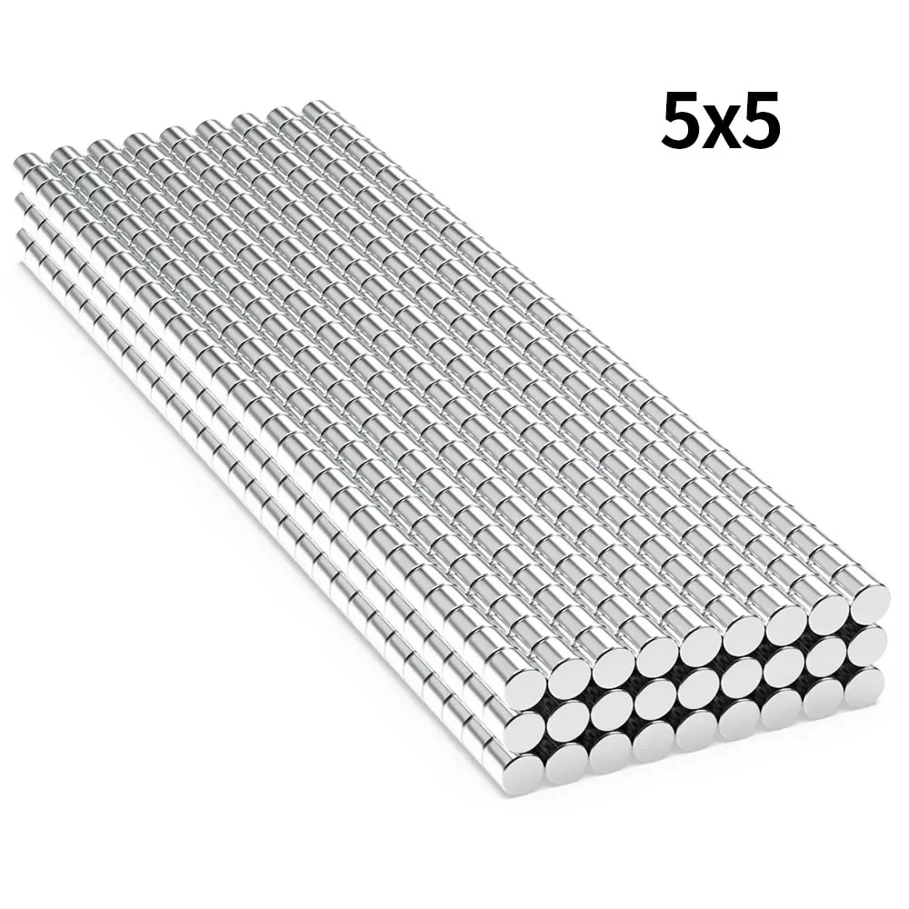 5x5mm N35 Super Strong Neodymium Magnet Round NdfeB Powerful Permanent Magnetic imanes Refrigerator Magnets 5*5
