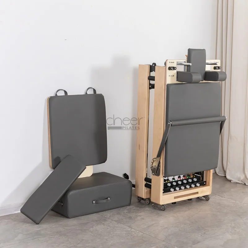 

YTYIN Selected Fitness Machine Pilates Equipment Maple Wood Core Training Bed Commercial Foldable Pilates Reformer