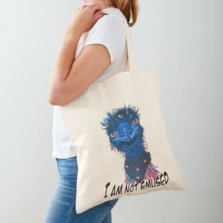 

I am not emused hippie funny emu pun Tote Bag tote bags cloth bags shopper bag woman cute pouch bag bags for women