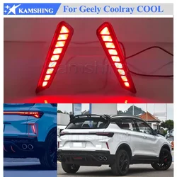 CAPQX 1 Pair Modifying LED Rear Bumper Light Lamp For Geely Coolray COOL Proton X50 Rear Bumper Fog Light Fog Lamp Rear Foglight