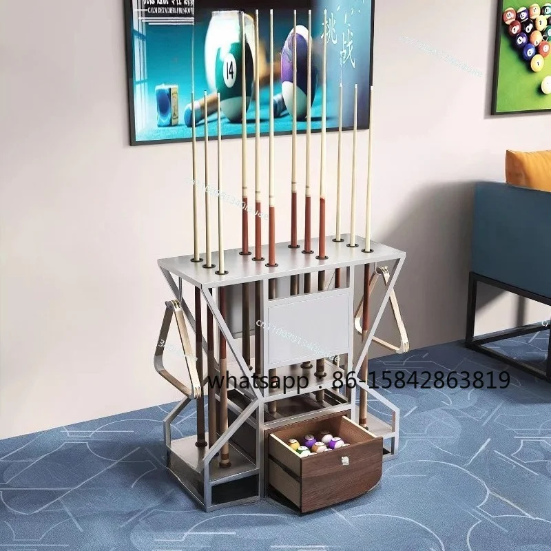 High-end Billiard Club Placement Rack Floor-to-ceiling Billiard Club Storage Rack Ball Room Public Pole Display Rack