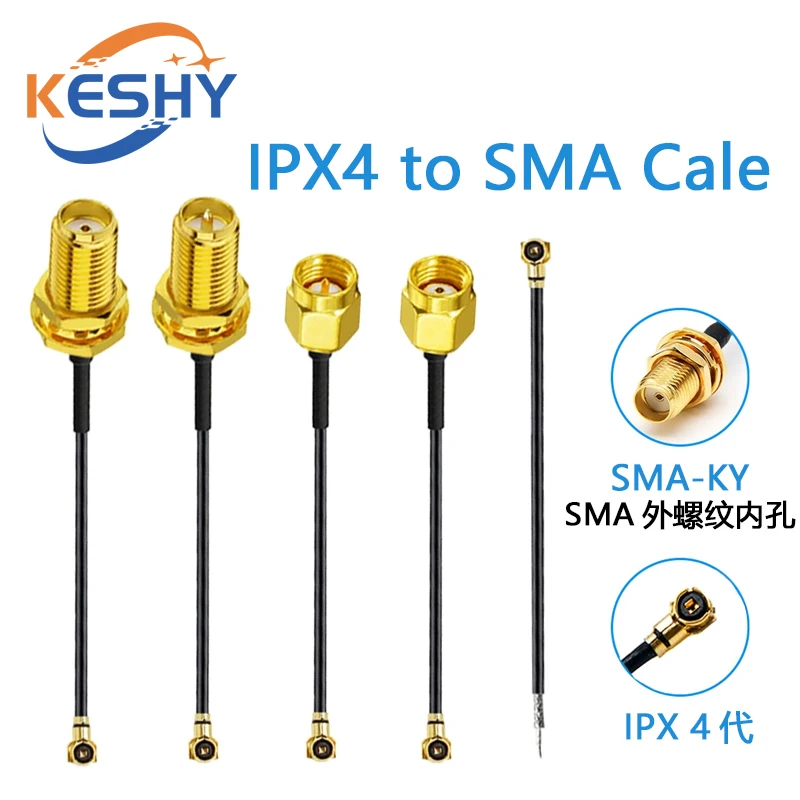 1Pcs SMA Connector Cable Female to IPX4 MHF4 to SMA Female RF0.81 Antenna RG0.81MM Cable Assembly RP-SMA-K Extension Cable