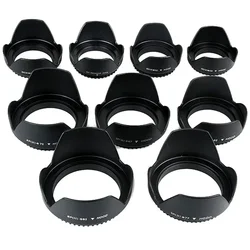 49mm 52mm 55mm 58mm 62mm 67mm 72mm 77mm Screwed Flower Petal LENS HOOD for Canon Nikon Sony Camera Lens