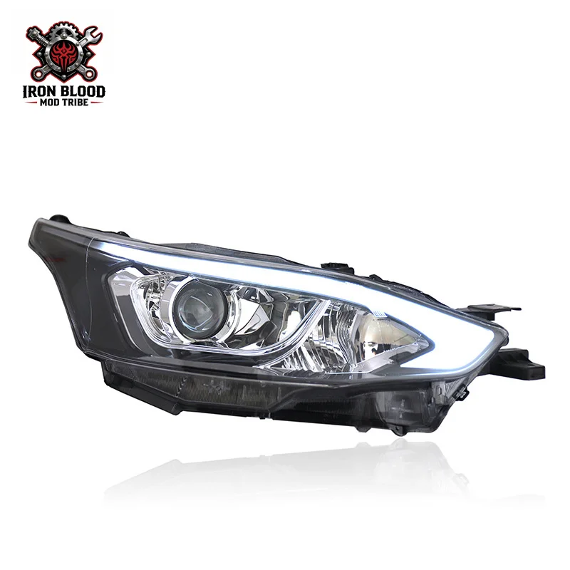 

Suitable for 2016-2019 Toyota YARiSL headlight assembly modification with high-end LED daytime running lights and flowing lenses