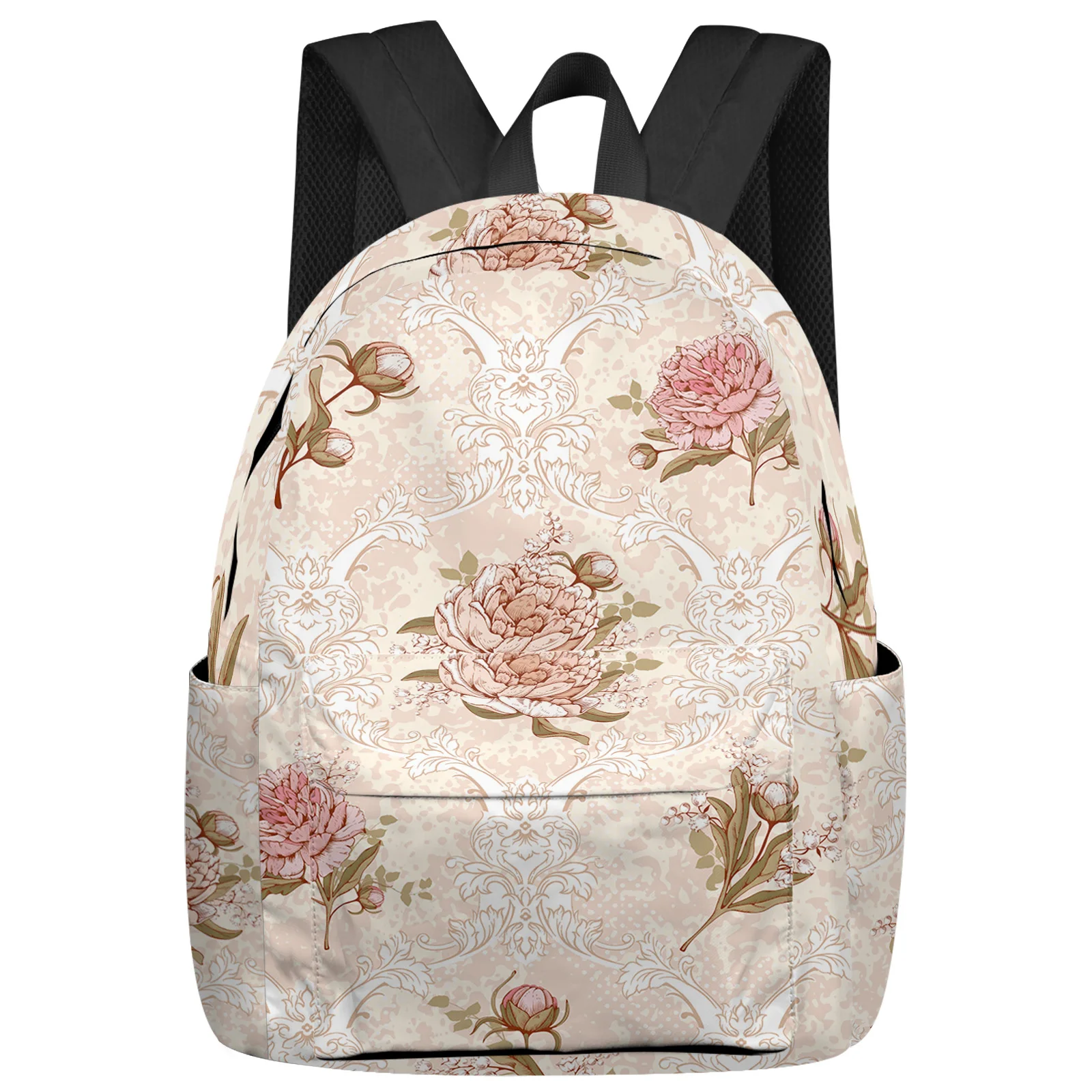 

Flowers Foliage Dahlia Vintage Backpacks Custom Student School Bags Laptop Backpack Men Women Female Travel Mochila