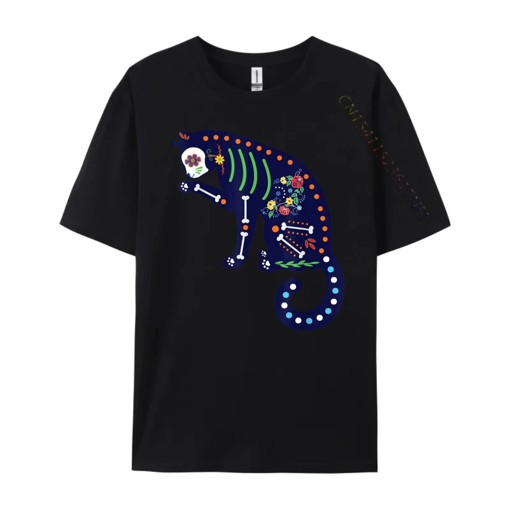 

Cat Skeleton Skull Luxury T Shirt Men High Quality Mens Short Sleeve T-Shirt Graphic Cotton Streetwear Short Sleeve