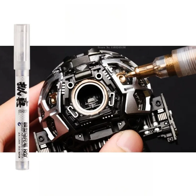 Metal 8-color Pointed/flat Head Realistic Model Marker DIY Car/military Model Figure Painting Detail Coloring Paint Art Mark Pen