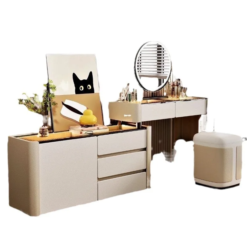 dresser bedroom premium makeup table solid wood bedside storage cabinet chest integrated makeup table