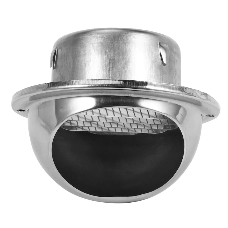 Ventilation Murale en Acier Inoxydable, Conduit d'Extraction, 80mm, 2 Pièces