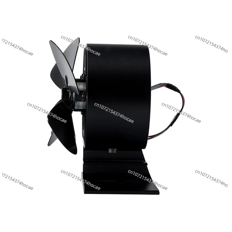 Dual-head thermodynamic fireplace fans withstand high temperatures and large airflow