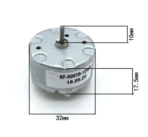 2 Terminals Miniature Geared Motor 500-12560 3V-12V