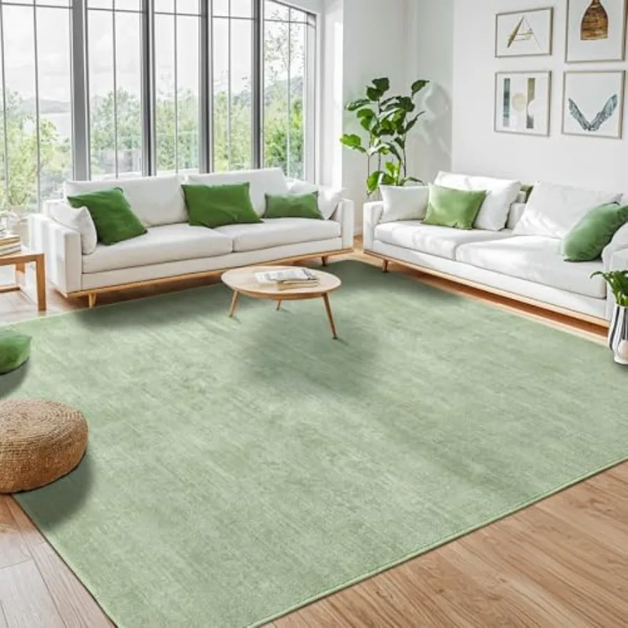 

Washable 10x14 Area Rug for Living Room and Bedroom Stain Resistant NonSlip Backing UltraThin Vintage Boho Style Large Floor Ru