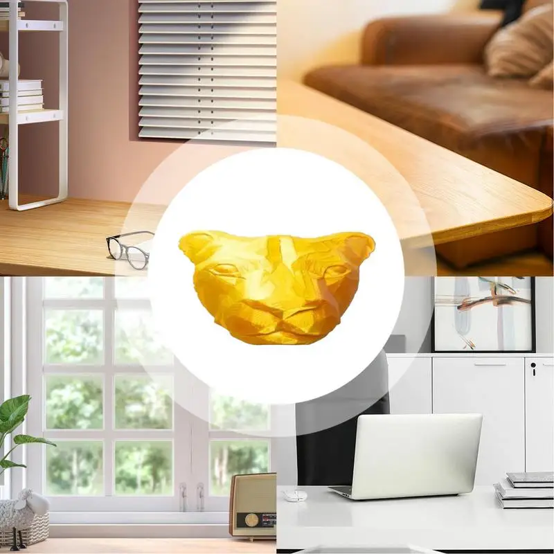 Wall Lamp 3D Silicone LED Lion Lamp Animal Statue Decor Atmosphere Rendering Light For House Wall Hotel