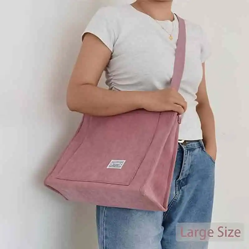 Bolso de pana LW019 para mujer, bandolera de trabajo, monedero