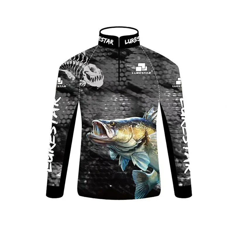 Ropa de Pesca profesional, Jersey de manga larga, ligero y suave, con protección solar, Anti-UV, para exteriores, 2024