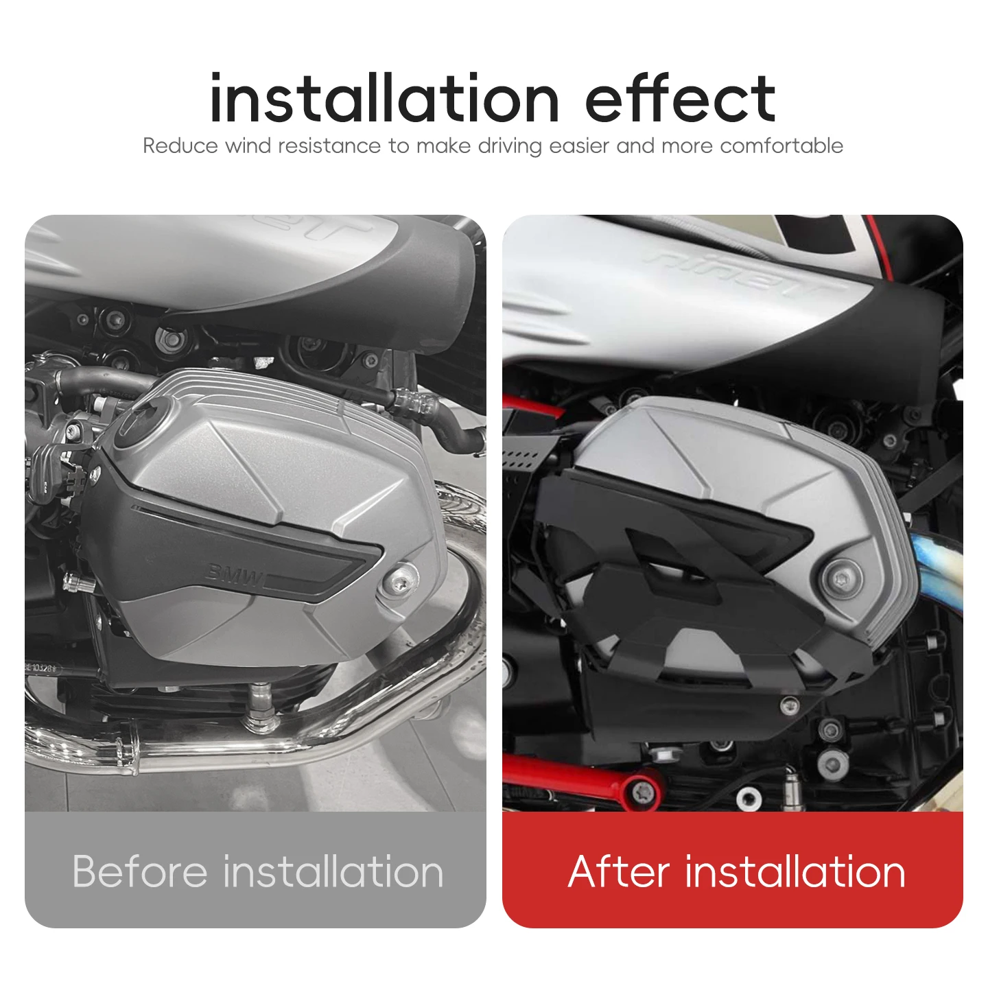 Picture 3: New Scrambler Cylinder Head Guard R9T Engine Guard Cover Protector Motorcycle FOR BMW R NINE T 2017-/ PURE/ SCRAMBLER/ URBAN G/S