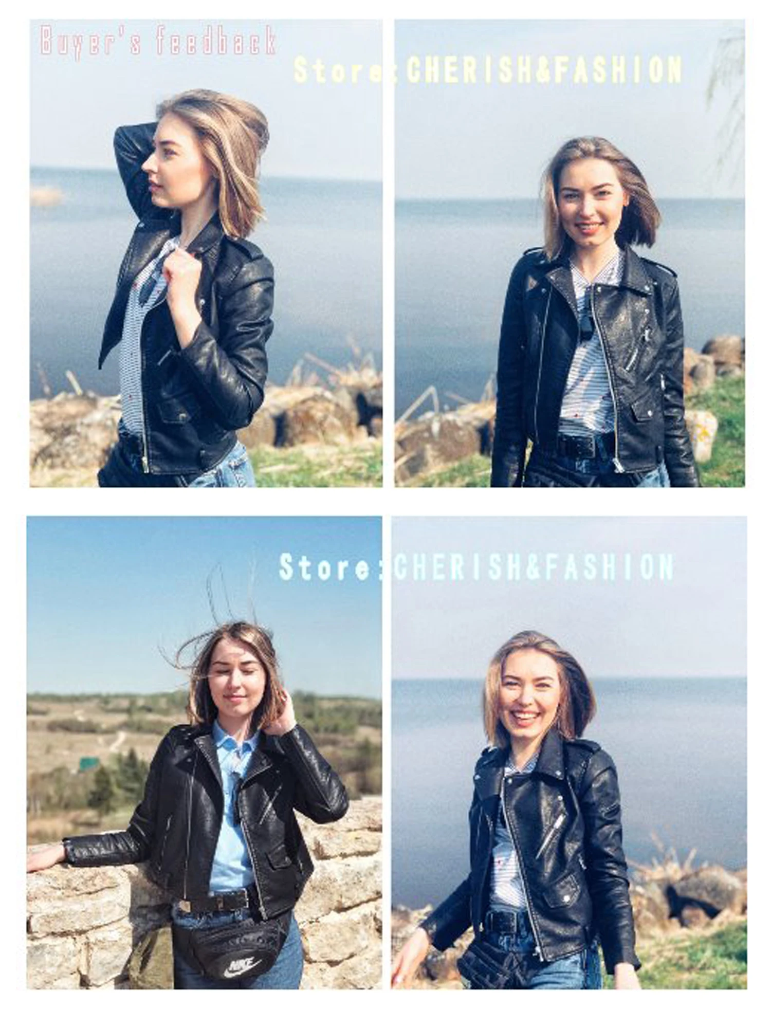 New Arrival 2022 brand Winter Autumn Motorcycle leather jackets yellow leather jacket women leather coat slim PU jacket Leather