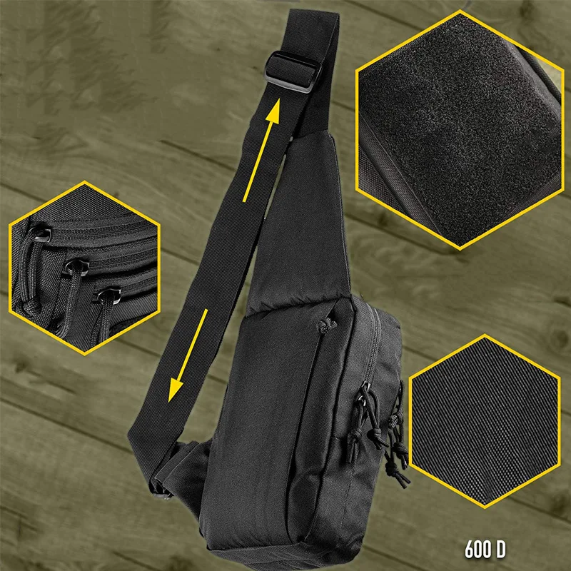 Bolsa de arma escondida tática, alça de ombro, bolsa coldre para pistola de caça, bolsa ajustável airsoft