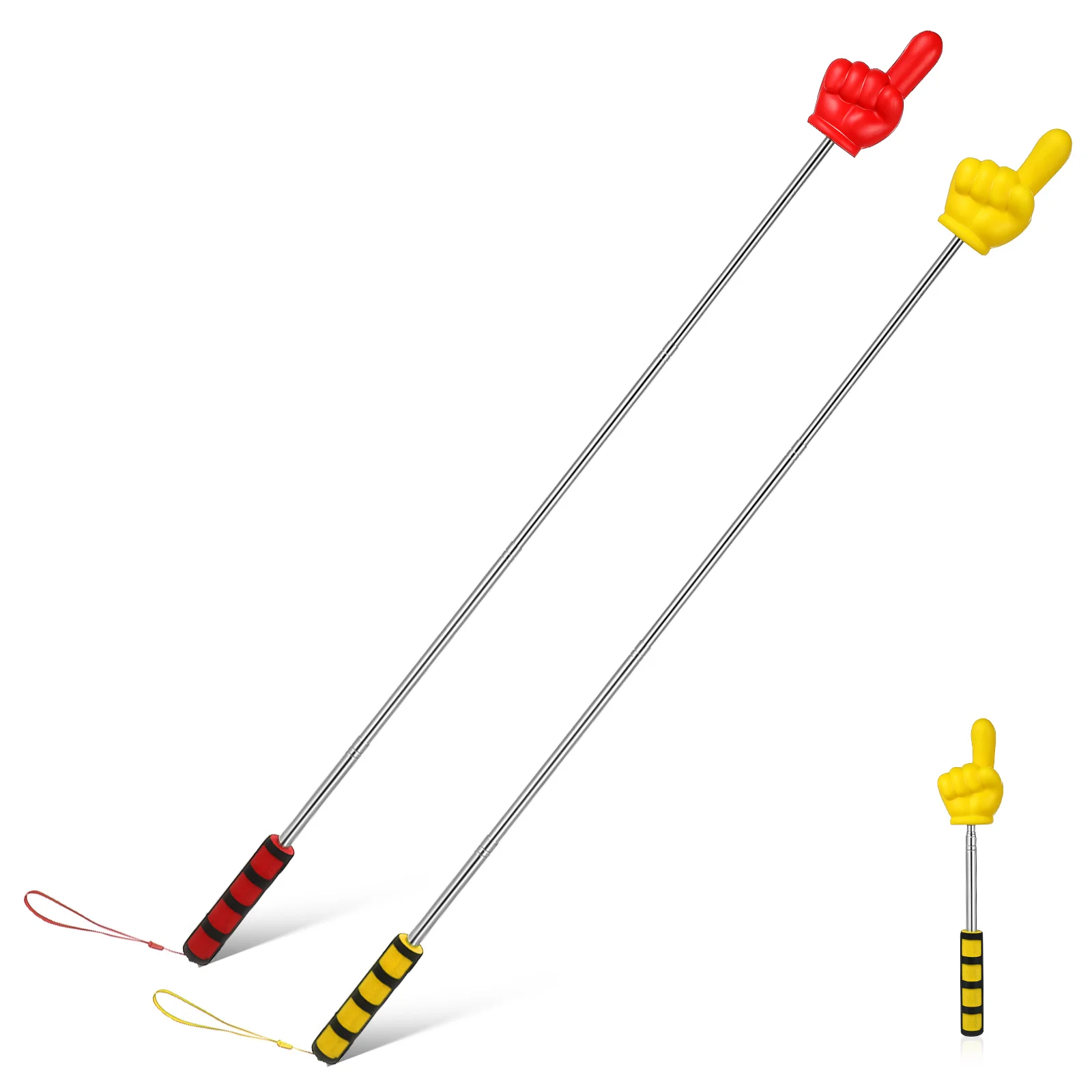 

2Pcs Extendable Pointers Telescopic Design Materials Soft Handles Classroom Presentation Teacher Must Haves