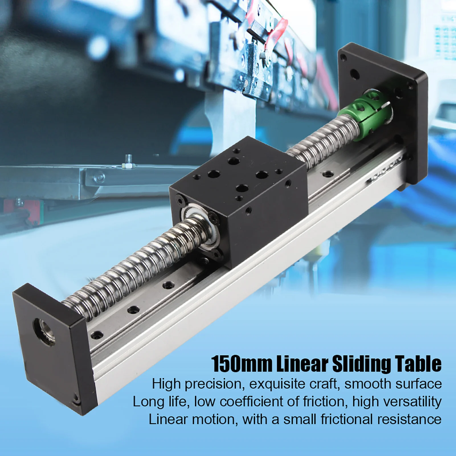 Precision Sliding Table Ball Screw Linear Stage Slide Effective Stroke 150mm for NEMA 23 Motor Linear Sliding Table Linear Stage