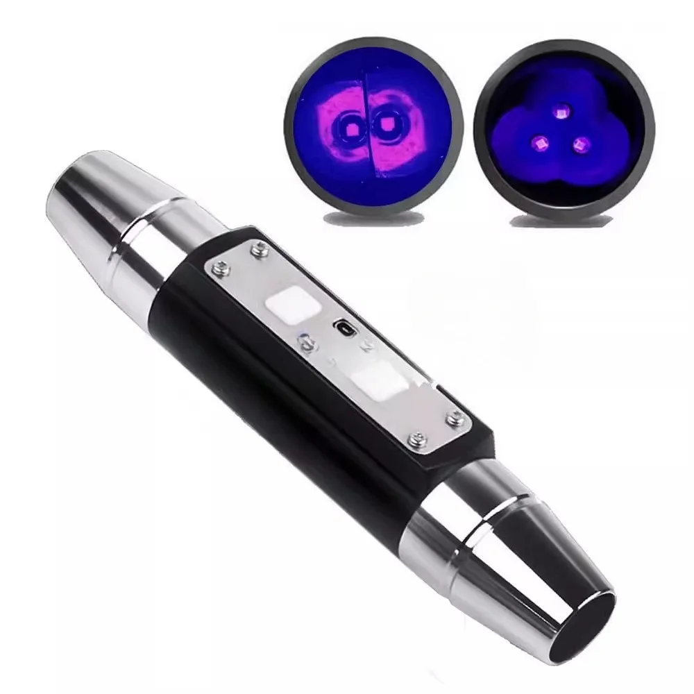 Multi-Wavelength UV Flashlight 254 nm UVC+365 nm 395 nm UVA LED Blacklight Kit for Mineral Phosphor Testing Gem Forensic