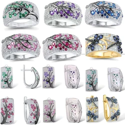 New Meizhihua Women's Ear Buckle Ring 2 Pieces Fashion Dragonfly Retro Crystal Wedding High Quality Jewelry Wholesale
