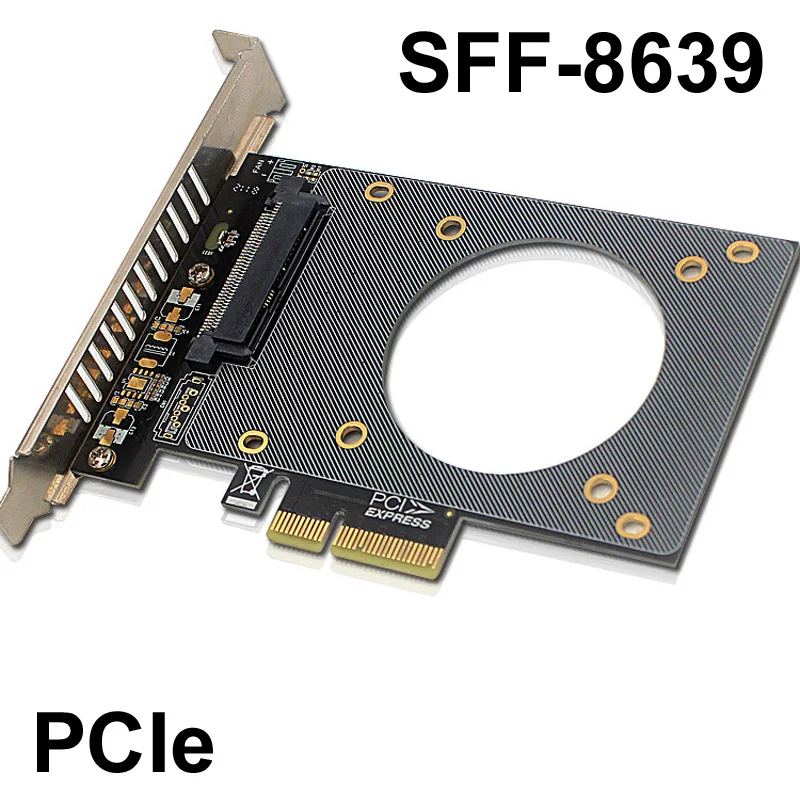 U.2 SFF-8639ไปยังการ์ดขยาย PCI-EX4 X4/X8/ช่องเสียบ X16 PCI-E การ์ดอะแดปเตอร์ขยายไรเซอร์การ์ด PCI-E GEN3สำหรับ U.2 NVMe SSD