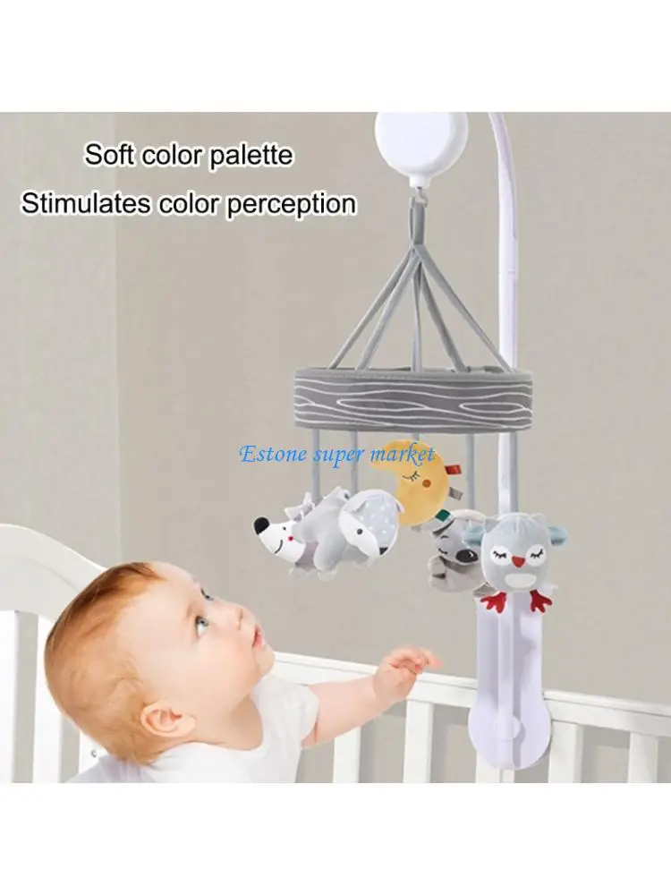 

090B Multifunctional Baby Crib Mobile Machine Washable Polyester Hanging Toy With Auditory Sensory Features