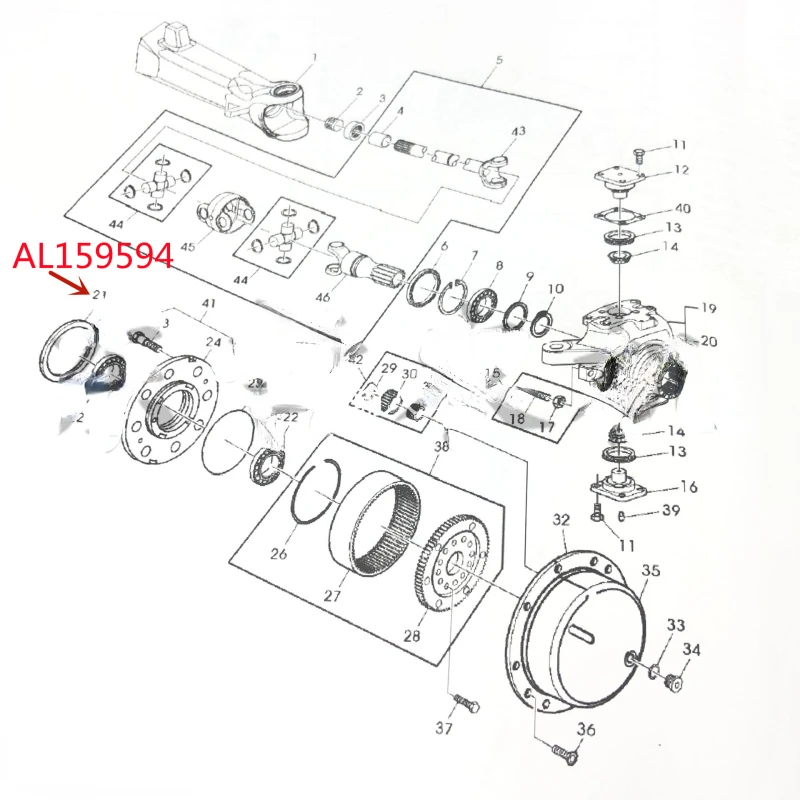 5e Series Front Axle Hub Large Oil Seal Tractor Agricultural Machinery Accessories