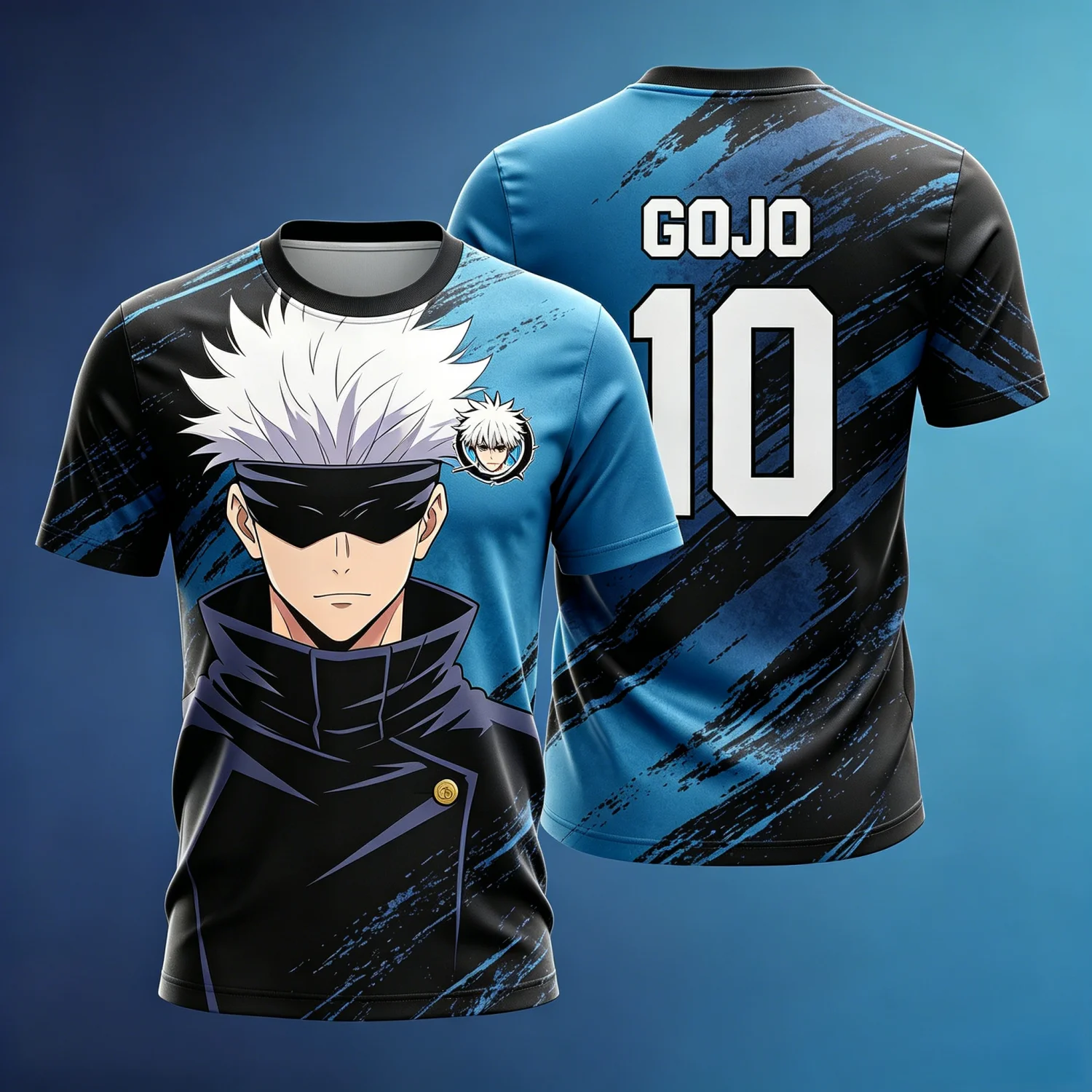 2026 Summer Jujutsu Kaisen Retro Cosplay T-shirt Men's 3D Printed Jiu Jitsu Short-sleeved Family Unisex Children's Sports Shirt