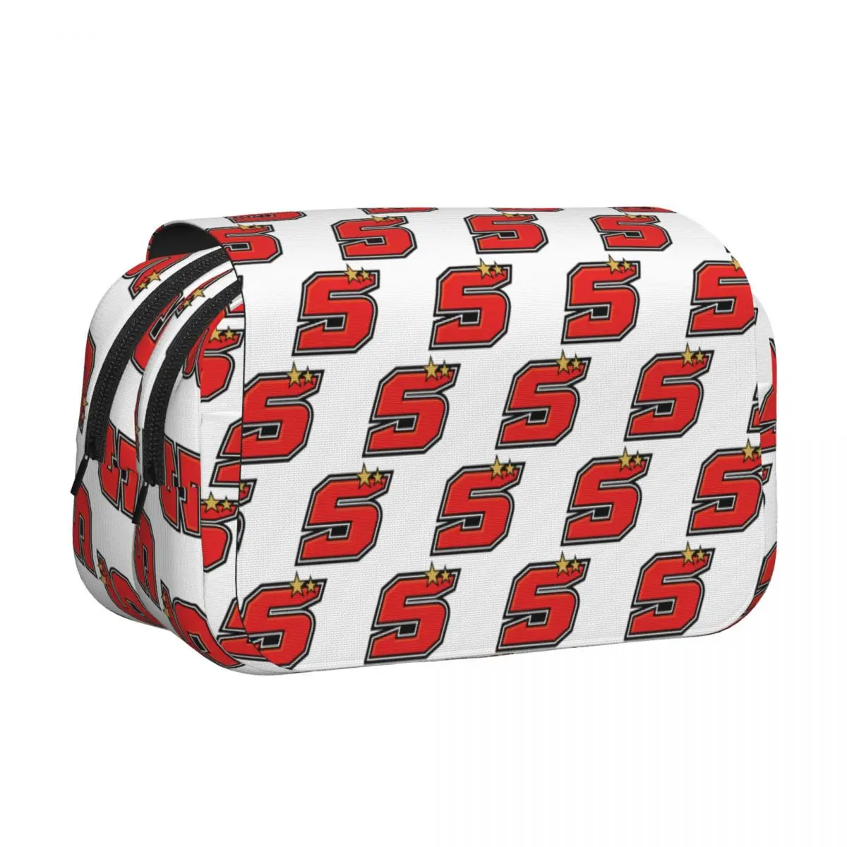 Johann Zarco Number 5 Red 2022 Pencil Case Pen Holder Hard Shell Leather Large Capacity Pen Box Pencil Bag for Kids School