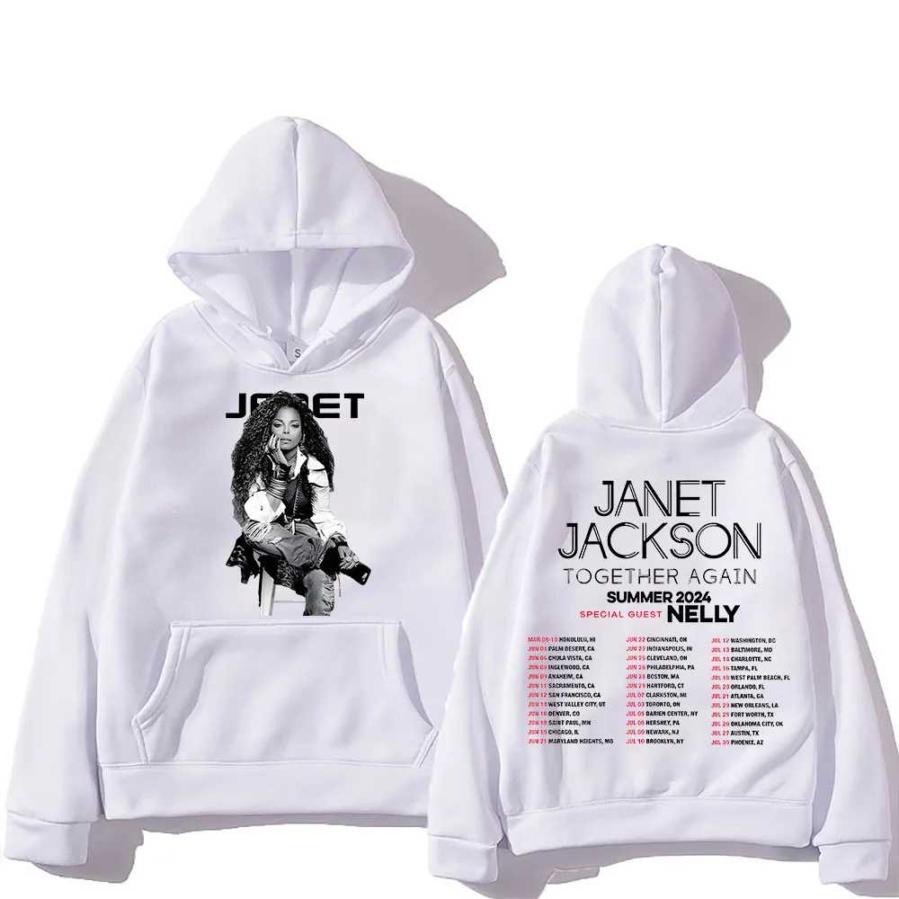 Janet Jackson Hooded for Autumn/Winter Comfortable Harajuku Sweatshirt Funko Pop Gothic Clothes Sudaderas Hip Hop Punk Pullovers