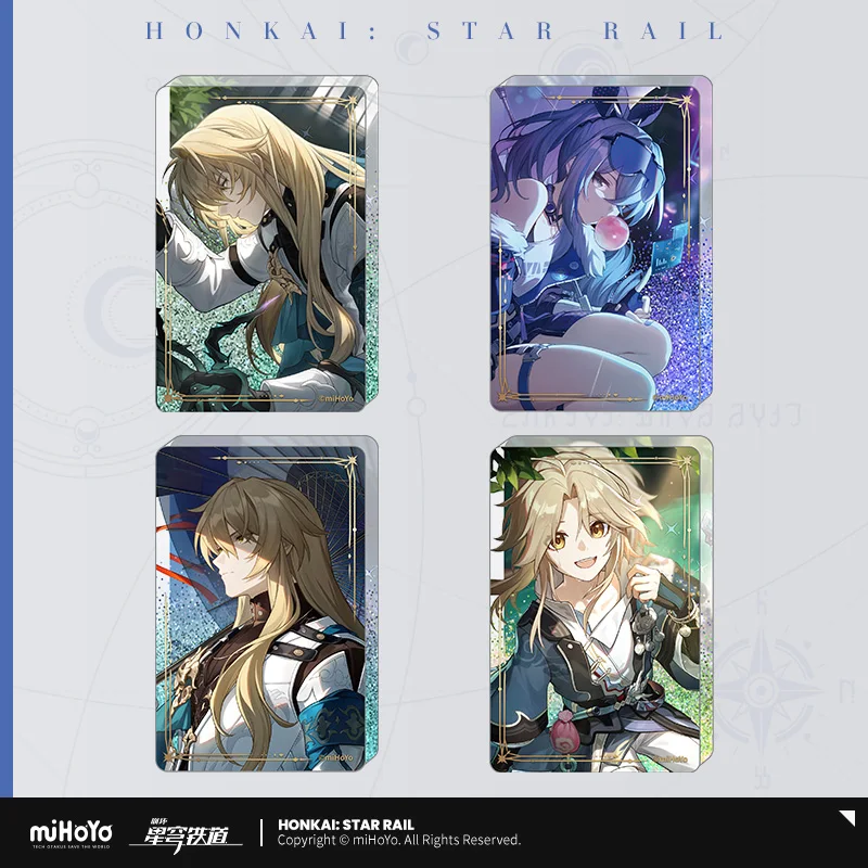 

Pre-sale Official Anime Game Honkai: Star Rail Merch Silver Wolf Luocha Yan Qing Acrylic Quicksand Mahjong Decoration Stand Gift