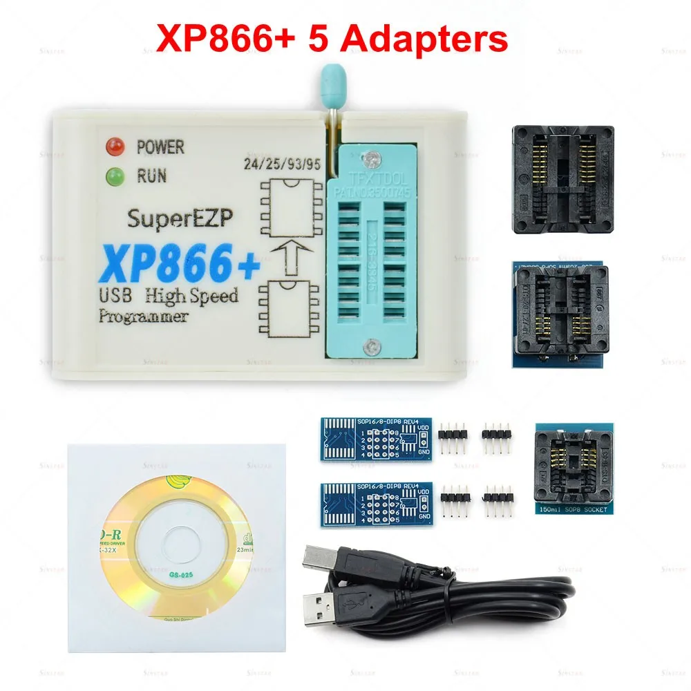 Wishcolor XP866+ High Speed USB Programmer SPI FLASH Chip Programmer Standard Version for 24 93 25 95 Series